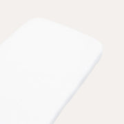 Dear April Simply White Fitted Sheet fitted around a mattress corner