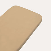 Dear April Sandy Feet Fitted Sheet fitted around a mattress corner