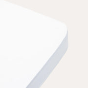 Dear April Simply White Fitted Sheet fitted around a mattress corner