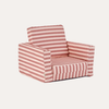 Armchair Foldable Stripe Clay Pink
