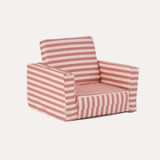 Armchair Foldable Stripe Clay Pink