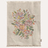 Textile with floral pattern on a plain background