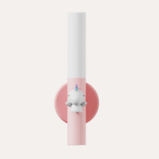 The Zoofamily Unicorn Zoo Light with a white tube, pink handle and white unicorn detail on a pink circular holder.