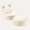Cream Bear Beanbag & Ottoman Bundle