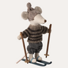 Winter Mouse with Ski Set, Big Brother - Grey