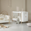 Mini+ Cot Bed incl. Junior Kit, 68x122/162 cm, White/Oak