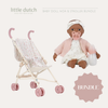 Baby Doll Noa and Metal Doll Stroller - White