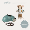 Maileg Car and Hiker Mouse Bundle - Blue
