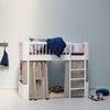 Mini+ Low Loft Bed, 68x162 cm, White