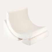 White plush cushion on a white background