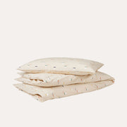 Dear April Pond Boats Junior Bedding Set with folded duvet cover and pillowcase