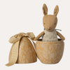 Easter Egg with Micro Rabbit, Small - Cream Yellow