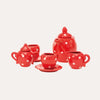 Red Ceramic Tea Set - La Grande Famille
