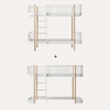 Original Bunk Bed to Low Loft Bed Conversion Kit, White/Oak