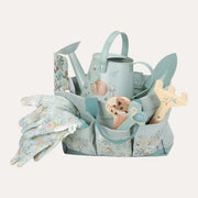Little Dutch Forest Friends garden gift set with a patterned bag, watering can, gloves and small garden tools.