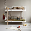 Original bunk bed, 90x200 cm, white/oak