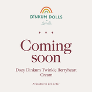 Coming soon: Olli Ella Dozy Dinkum Twinkle Berryheart – Cream, available to pre-order.