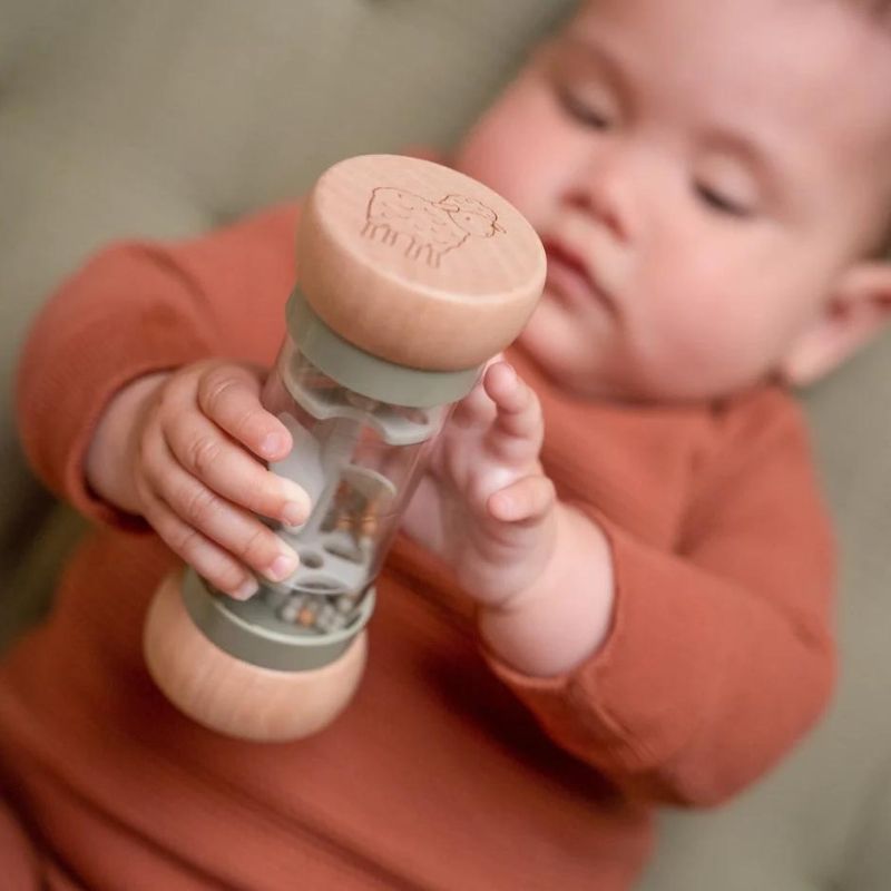 Farm Baby Raddle Little Dutch Rain Rattle Sensory Play - Little Farm – PlayFaire