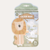 Children's colour book with a lion illustration and 'Little Dutch' branding on a white background