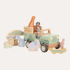 Wooden Safari Jeep with Animals FSC