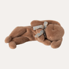 Sleeping Bunny Plush, Small - Soft Brown