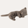 Sleeping Kitten Plush, Small - Grey
