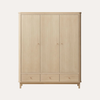 Wardrobe 3 Doors, Oak