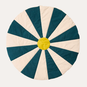 Kid's Concept Blue Circus Play Mat with alternating blue and cream sections around a yellow circular centre.