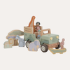 Wooden Safari Jeep with Animals FSC