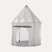 Kid's Concept Grey Star Play Tent with a pointed grey roof, white star pattern and open arched doorway.