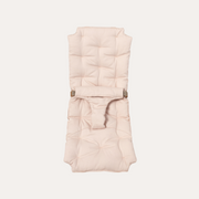 Oliver Furniture Extra Baby Cushion in Rose shown flat, with quilted padding, waist straps and a central fastening.