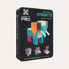 Connetix Pro Build It 4 Ways Animals set in its black retail packaging, featuring a colorful magnetic tile elephant model on the front cover.