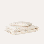 Dear April Songbirds Junior Bedding Set with folded duvet cover and pillowcase