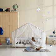 Mini+ House Bed, White/Oak
