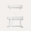 Original Day Bed to Low Loft Bed 138cm Conversion Kit, White