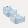 Azure Outdoor Beanbag Chair & Ottoman Bundle