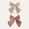 Agnes Oversized Bow Clips - Pink (2)