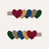 Jazzy Heart Layered Clips