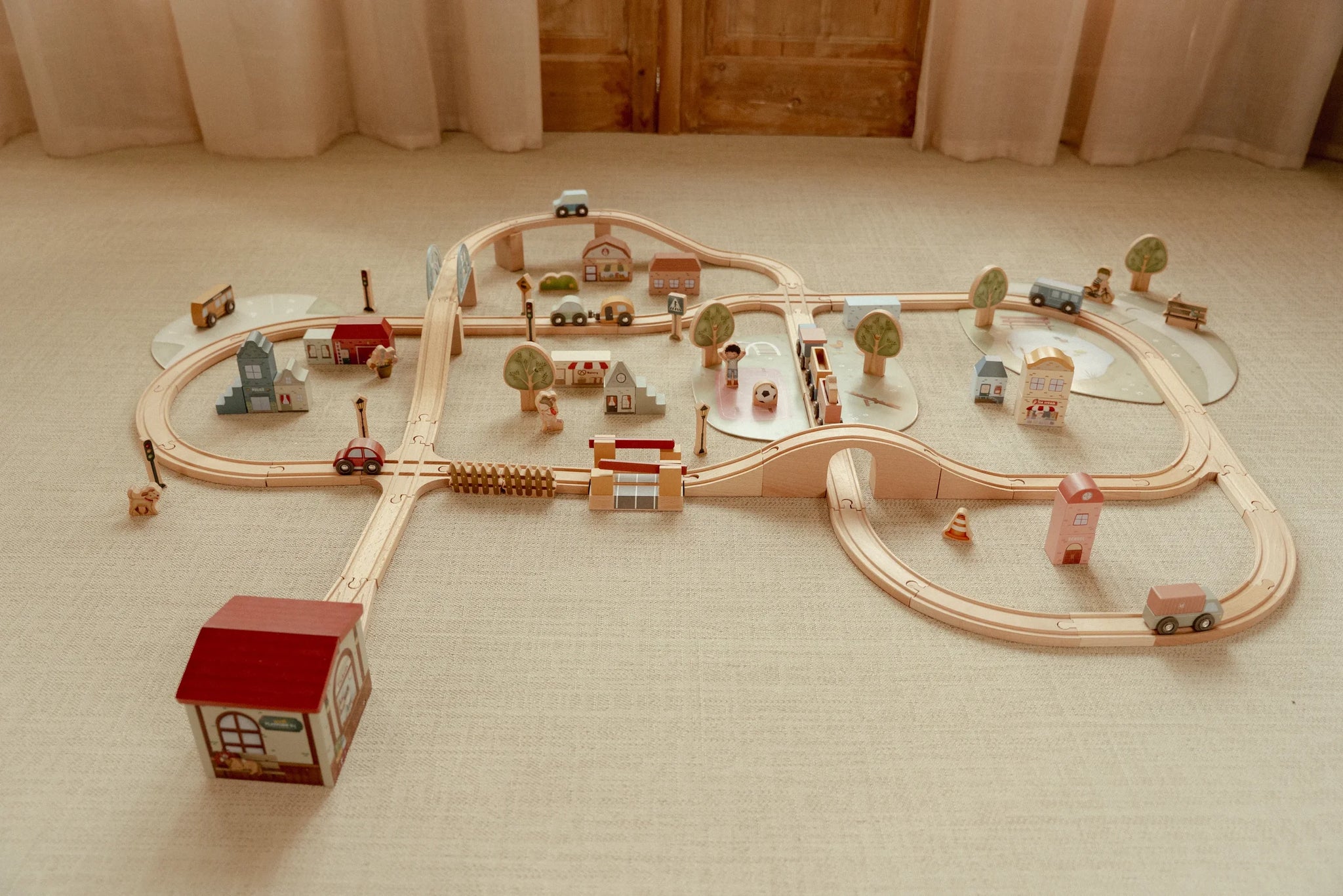 LITTLE DUTCH リトルダッチ　Train Set XL 107ピース PlayFaire | Little Dutch Train Track Set XL FSC | PlayFaire UK